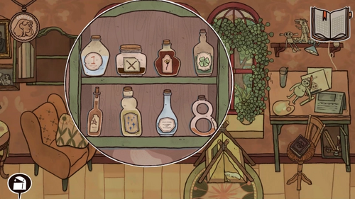 ビンの並べ替えパズル