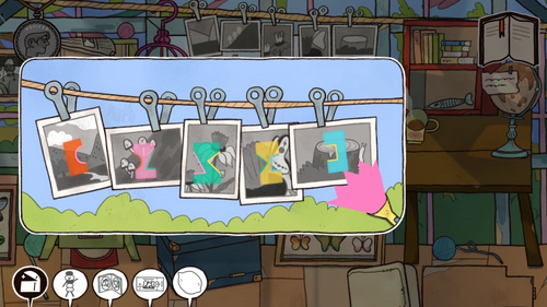 写真に浮かび上がった記号を並べ替える