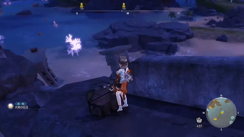 大灯台：大貝の白玉