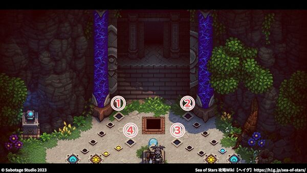 至点の寺院島(西の海上)：入口の開け方