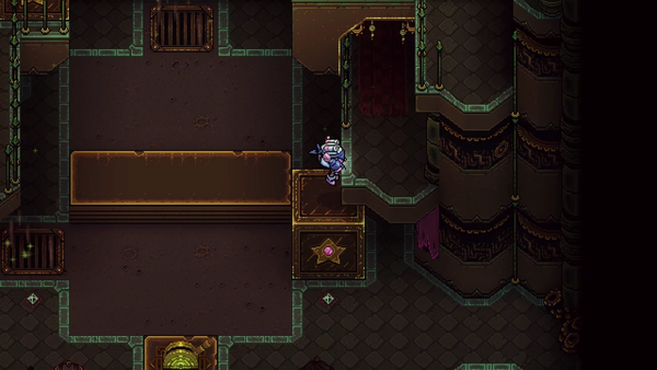 ブロックに乗って中段へ