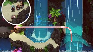 攻略チャート：サンゴの滝