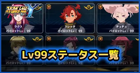 Lv99ステータス一覧の画像