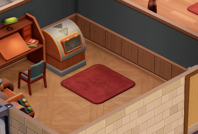 スタッフの四角形ラグ