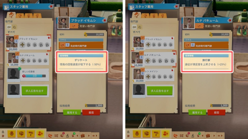 スタッフの雇用