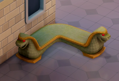 蛇のコーナーベンチ