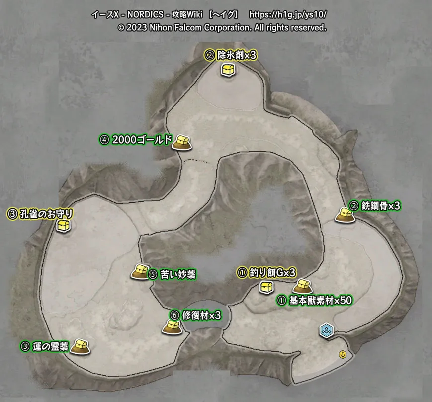 隠され島のマップ