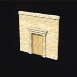 石造りのドア枠壁