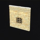 石造りの窓枠壁