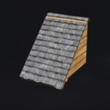 ログハウスの三角屋根B