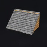 ログハウスの三角屋根A