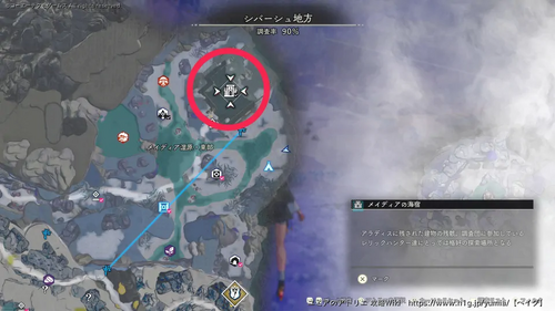 メイディアの海宿がある場所の画像