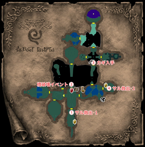 森の神殿：簡易チャート1