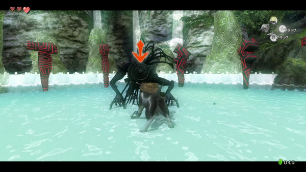 森の泉で影の使者を倒す